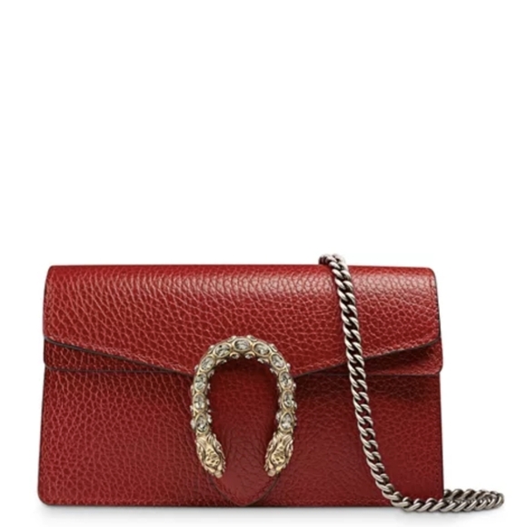 BNIB!!! Rare!!! Gucci Calfskin Super Mini Dionysus Shoulder Bag Hibiscus Red - Picture 7 of 16